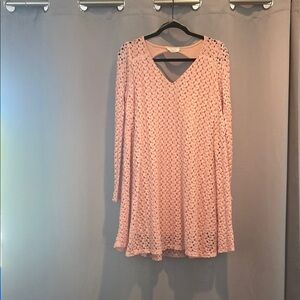 Pink Long Sleeve Dress